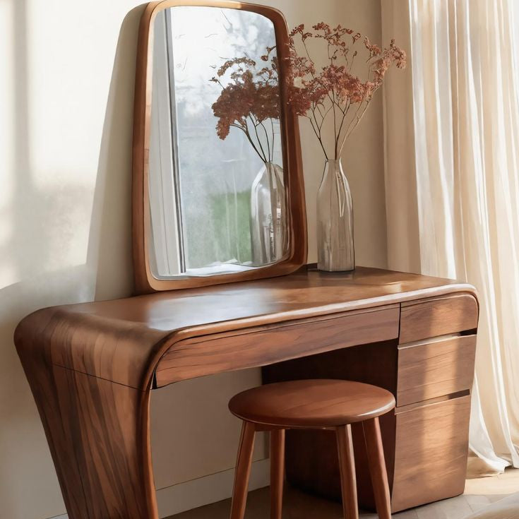 Cabic Modern Vanity Dressing Table With Chair - UrbanCrafto