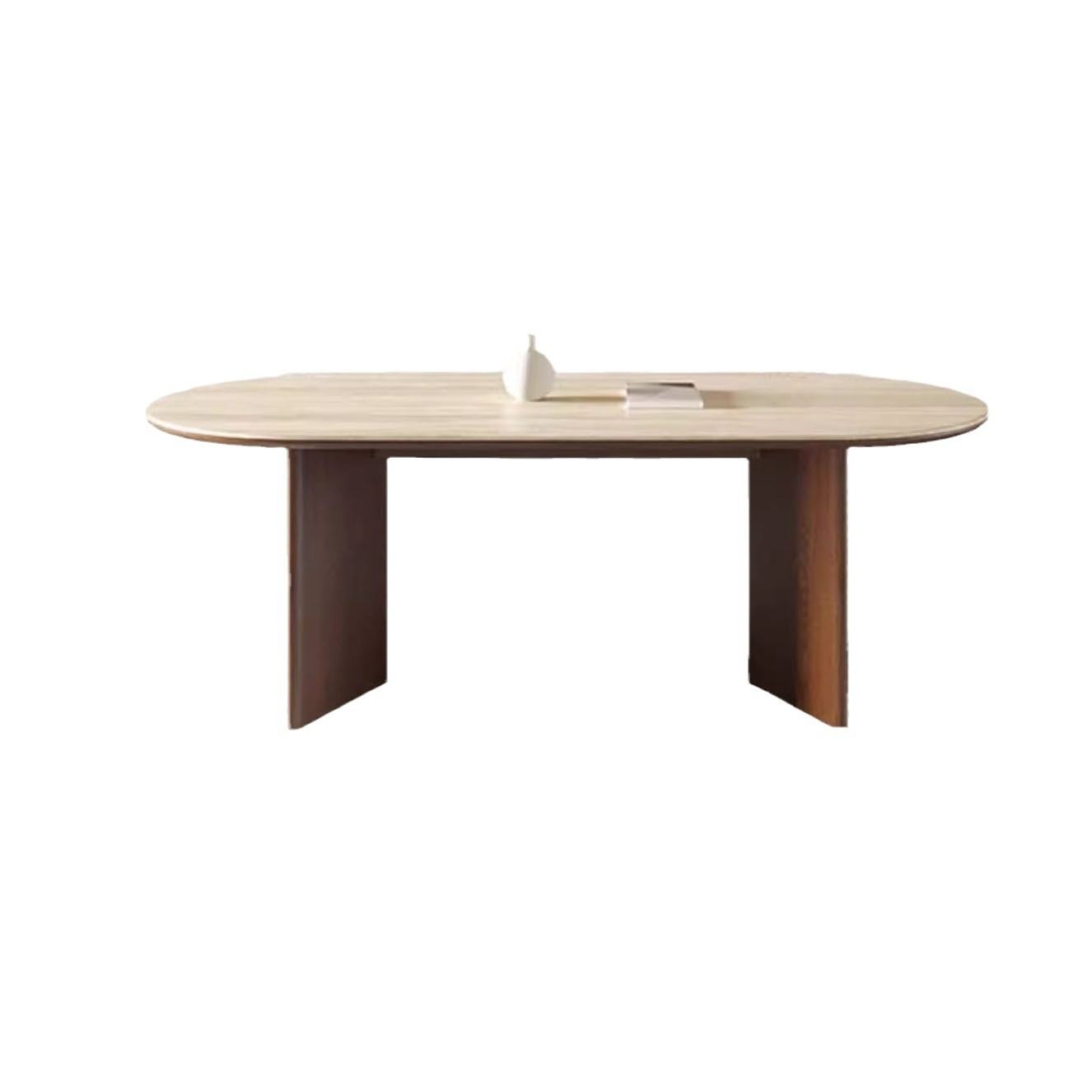 Hormox Modern Round Solid Wood 6 seater Dining Table Set - Urban Crafto