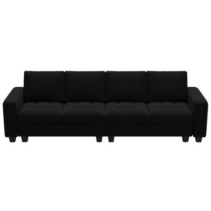 3 - Pieces Velvet 4-Seater Sectional Sofa Lounge Apartment Living room Couch
