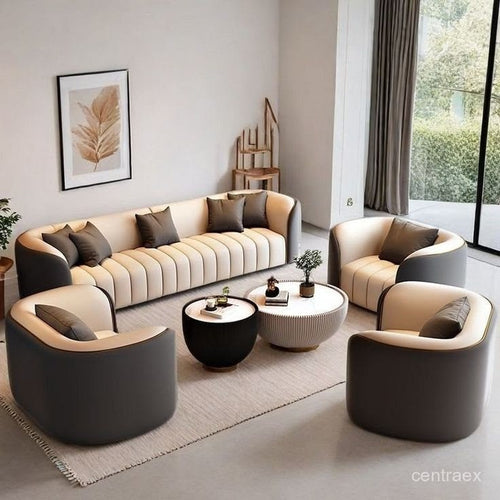 Nordic Light Luxury Wind Boucle Curved Creative Sofa Upholstered Luxury Sofa Set